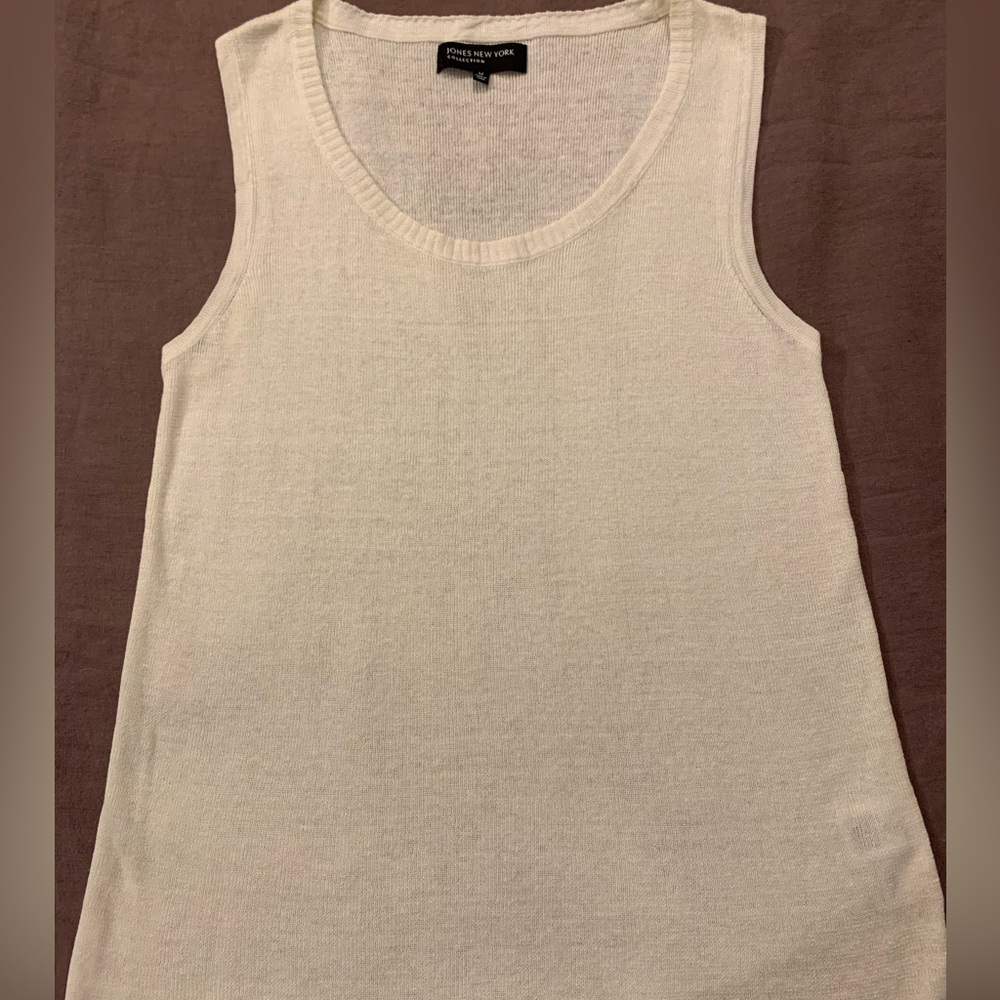 Jones New York Linen Blend Tank Top